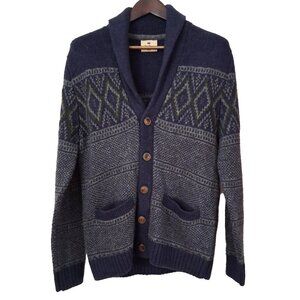 Shawl Collar Grandpacore Cardigan WINDRIVER Grandpa Button-Up Sweater Unisex EUC